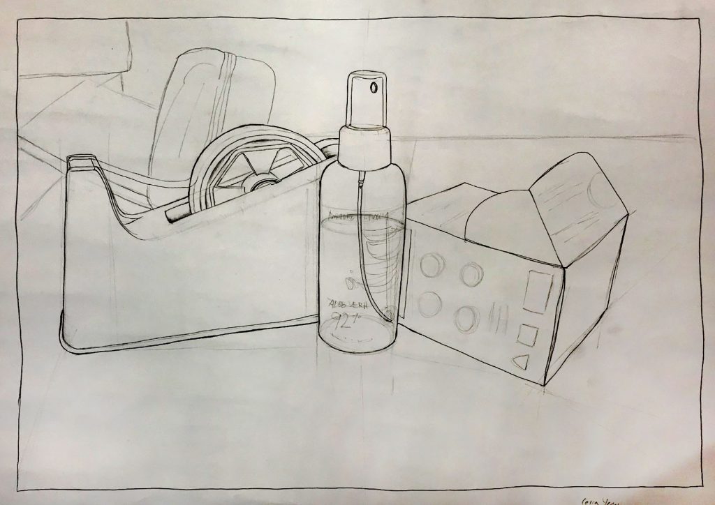 1024x724 drawing still life composition homework - Homework Drawing