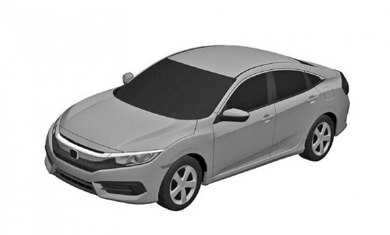 770x464 honda civic previewed in patent drawings news - Honda Drawing