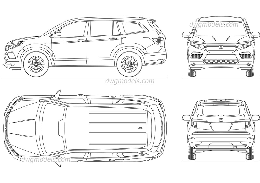 1080x760 honda pilot - Honda Drawing
