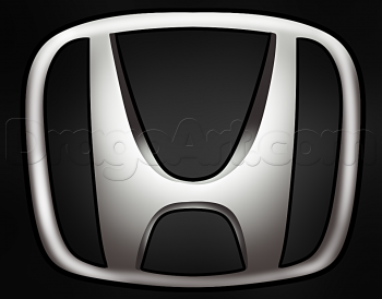 350x274 how to draw the honda logo, step - Honda Drawing