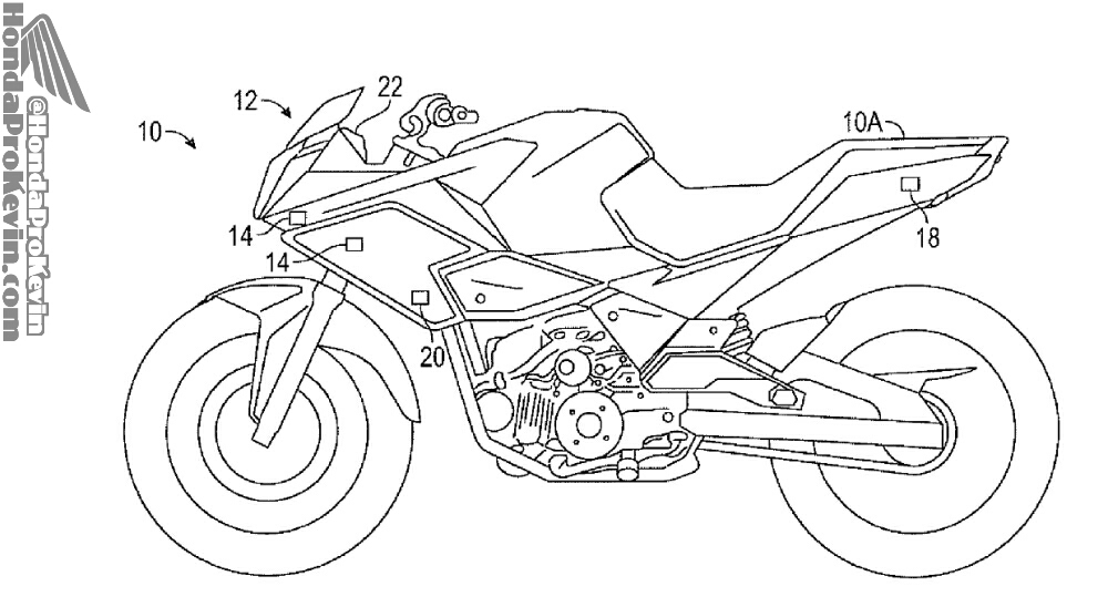 Honda Motorcycle Drawing