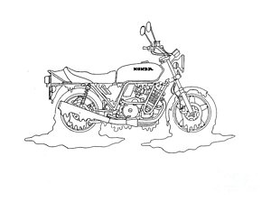 300x224 honda motorcycle drawings fine art america - Honda Motorcycle Drawing