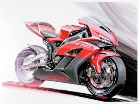 470x352 How To Draw A Motorbike Step - Honda Motorcycle Drawing