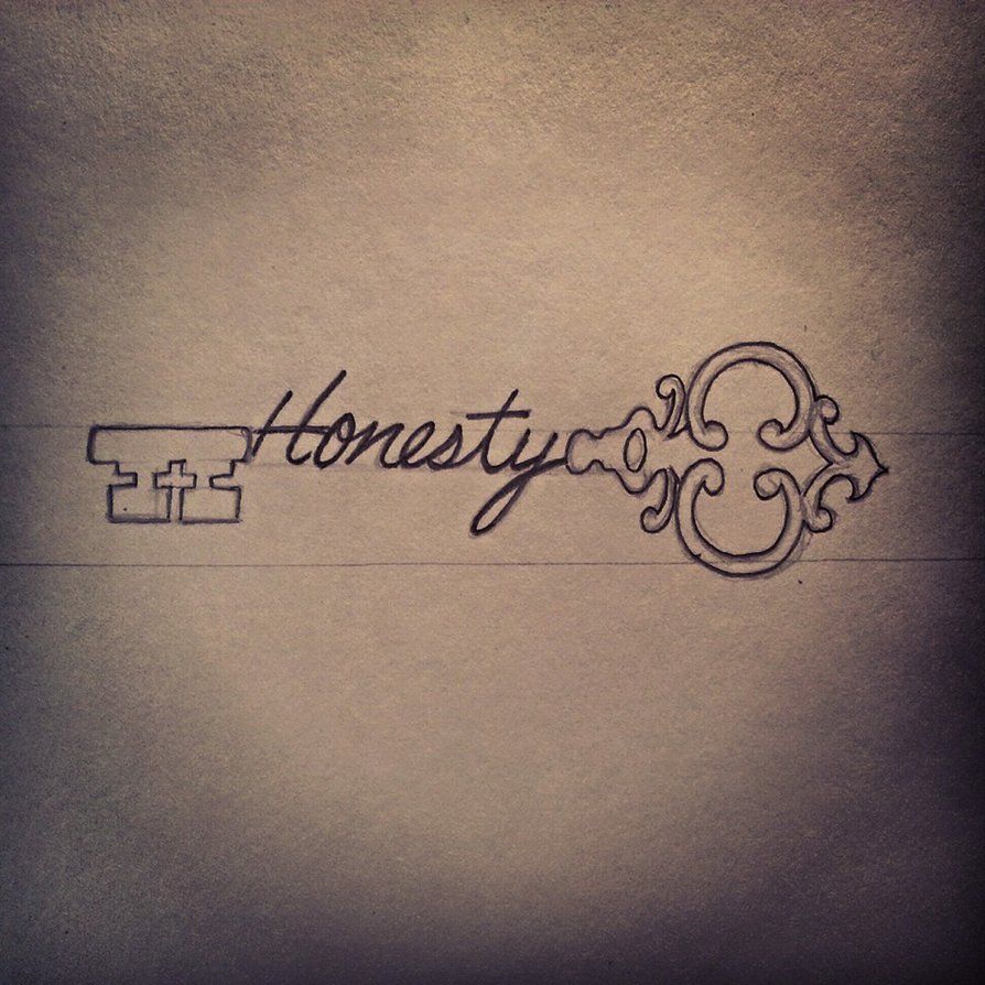 894x894 Key Drawing Honesty - Honesty Drawing