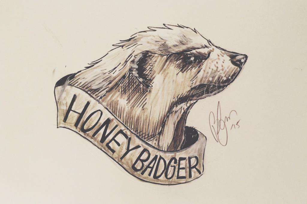 1024x680 Beth Freeman Art On Twitter - Honey Badger Drawing