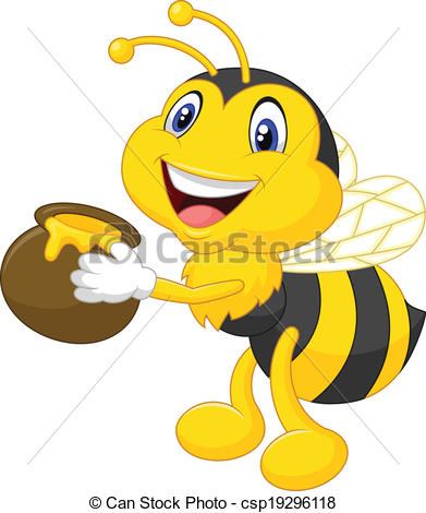 391x470 Honey Bee Drawing Clip Art Clip Art - Honey Bee Cartoon Drawing