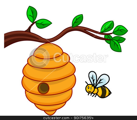 450x393 Collection Of Free Hived Clipart Honey Bee Download On Ui Ex - Honey Bee Drawing Clip Art