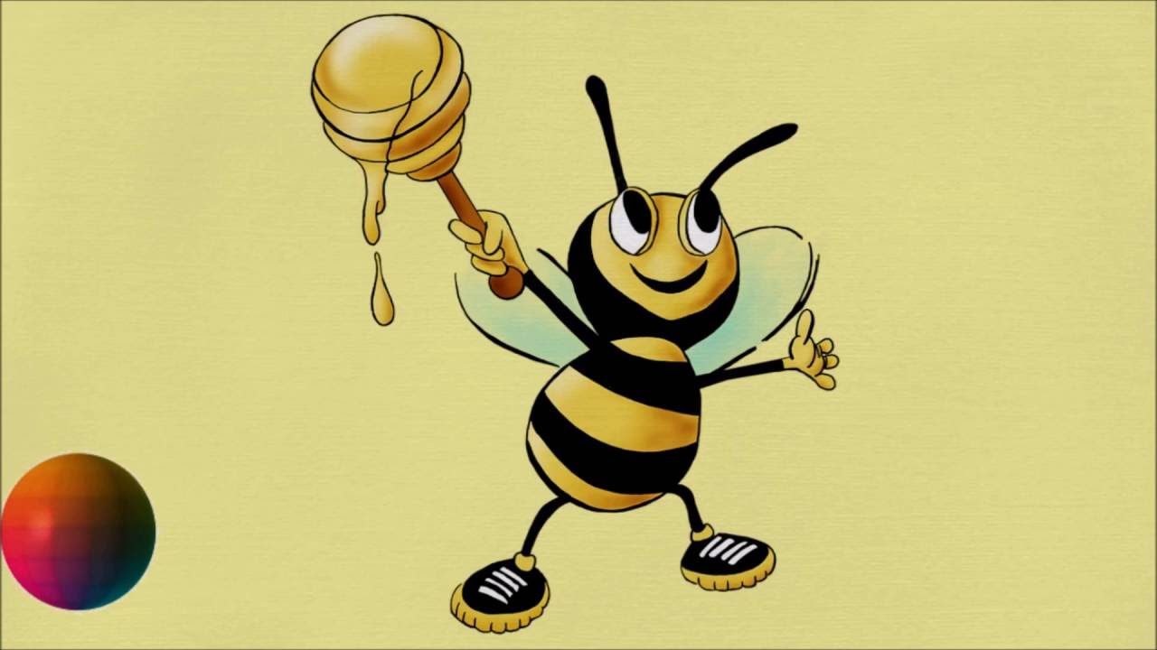 1280x720 how to draw cartoon honey bee - Honey Bee Drawing Images