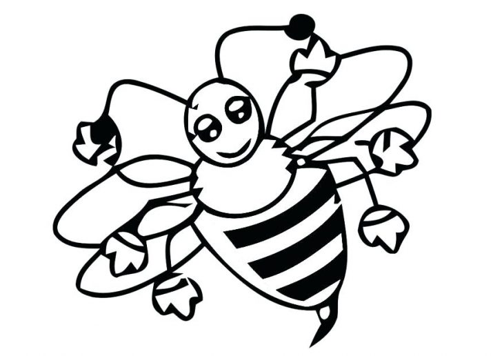 728x516 Coloring Pages Online Halloween Witch Disney Honey Bee Line - Honey Bee Line Drawing