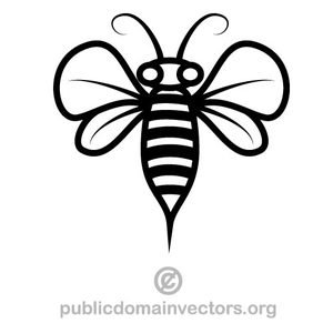 300x300 Honey Bee Clip Art Free - Honey Bee Line Drawing