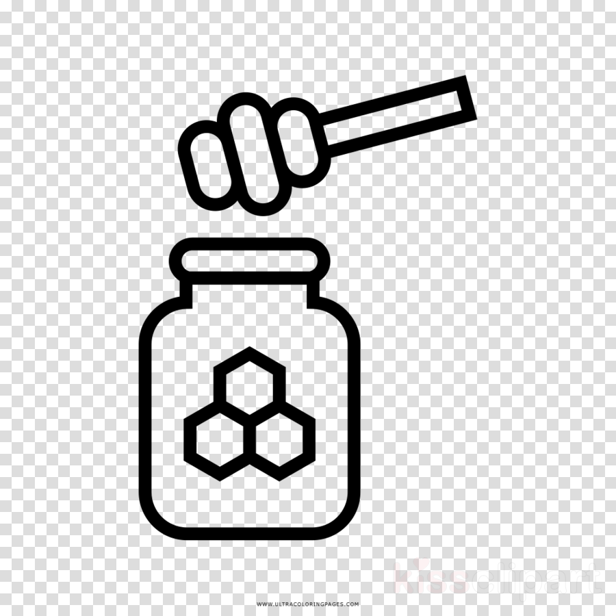 900x900 honey, drawing, honeycomb, transparent png image clipart free - Honey Drawing