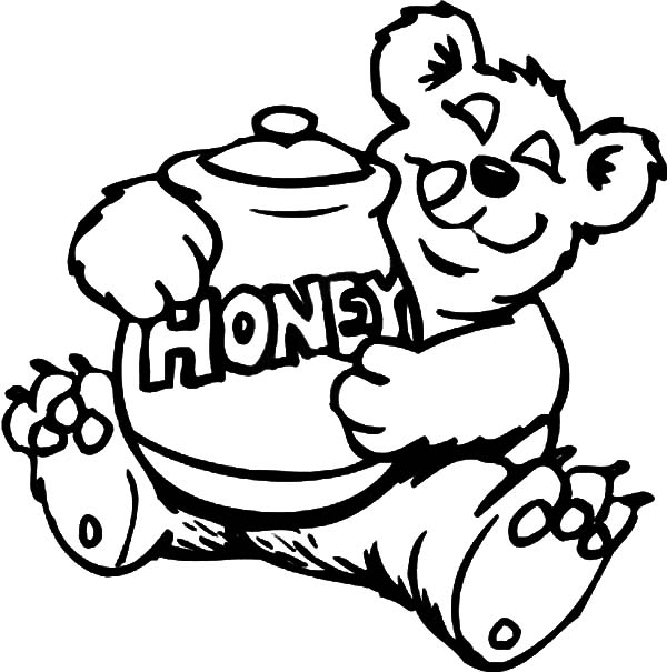 600x605 How To Draw A Honey Pot - Honey Pot Drawing