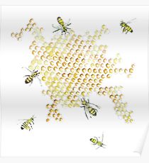 210x230 honeycomb drawing posters redbubble - Honeycomb Drawing
