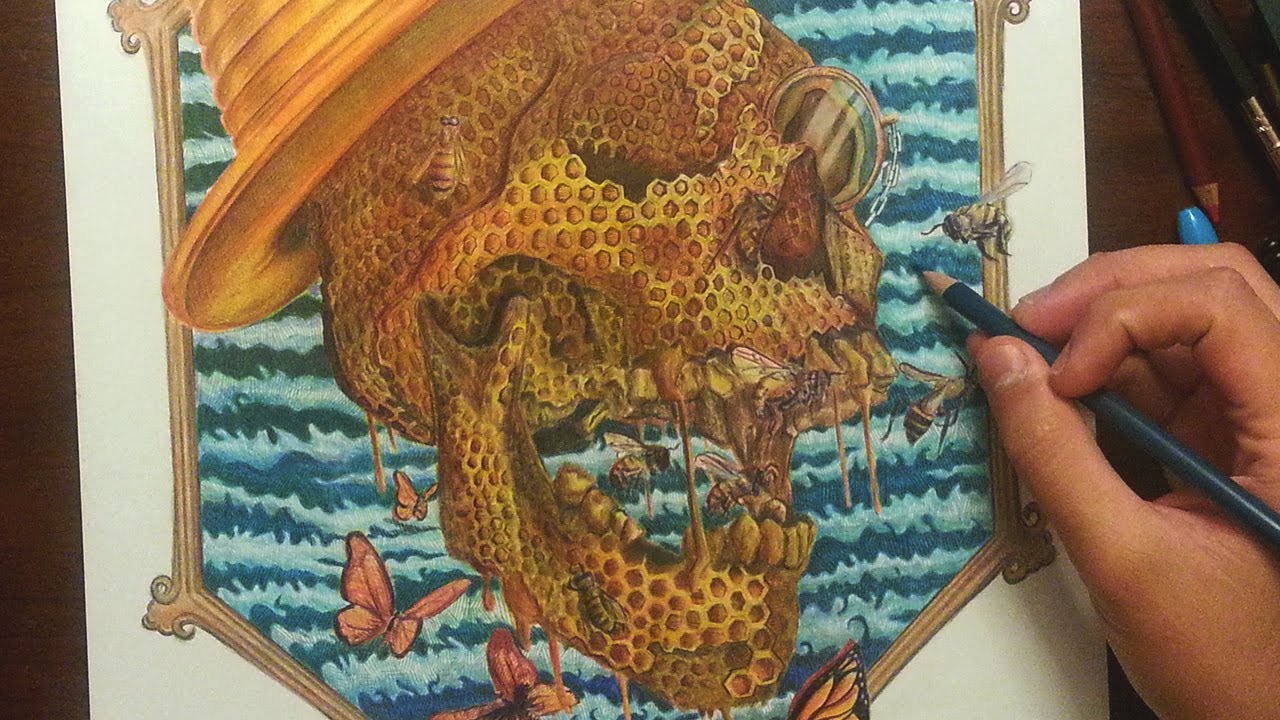 1280x720 the beekeeper - Honeycomb Drawing