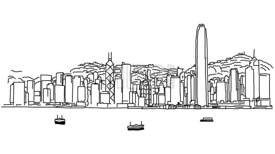900x506 hong kong skyline animation hong kong landscape hong kong - Hong Kong Skyline Drawing