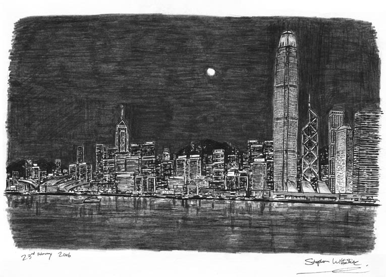 765x549 Hong Kong Skyline - Hong Kong Skyline Drawing