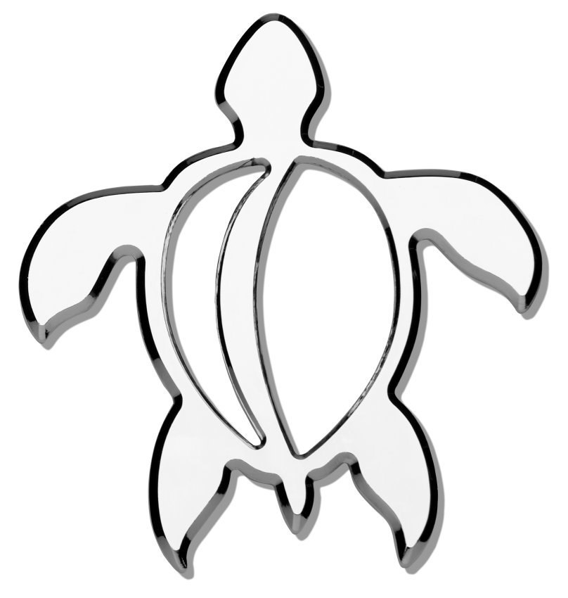 808x850 honu turtle cals d chrome plated plastic emblem - Honu Drawing