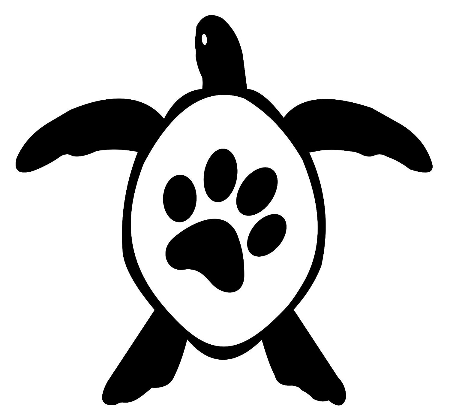 1500x1389 honu sea turtle dog paw vinyl decal cat truck - Honu Drawing