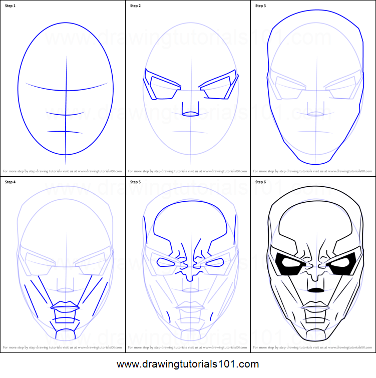 751x755 How To Draw New Red Hood Mask Printable Step - Hood Drawing