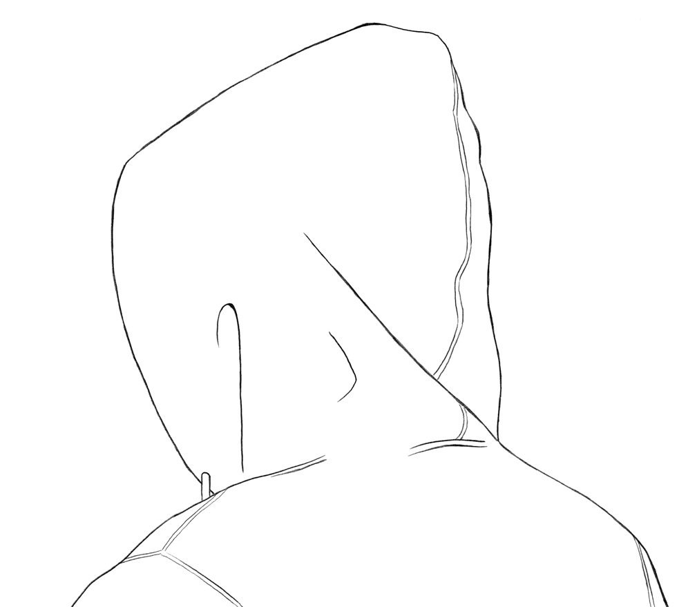 996x879 How To Draw A Hoodie Back And Side View - Hood Drawing