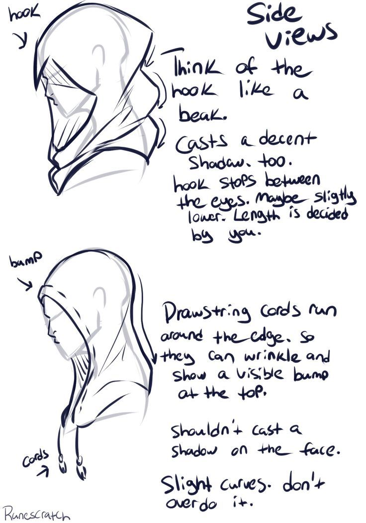 736x1051 How To Draw Hoods Art Reference For Drawing Hooded Clothing - Hood Drawing