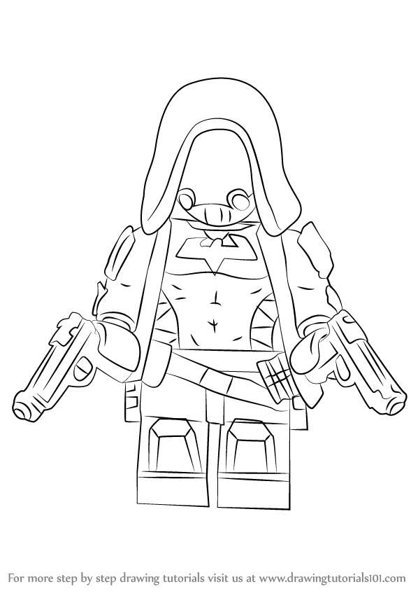 598x844 Learn How To Draw Lego Red Hood - Hood Drawing