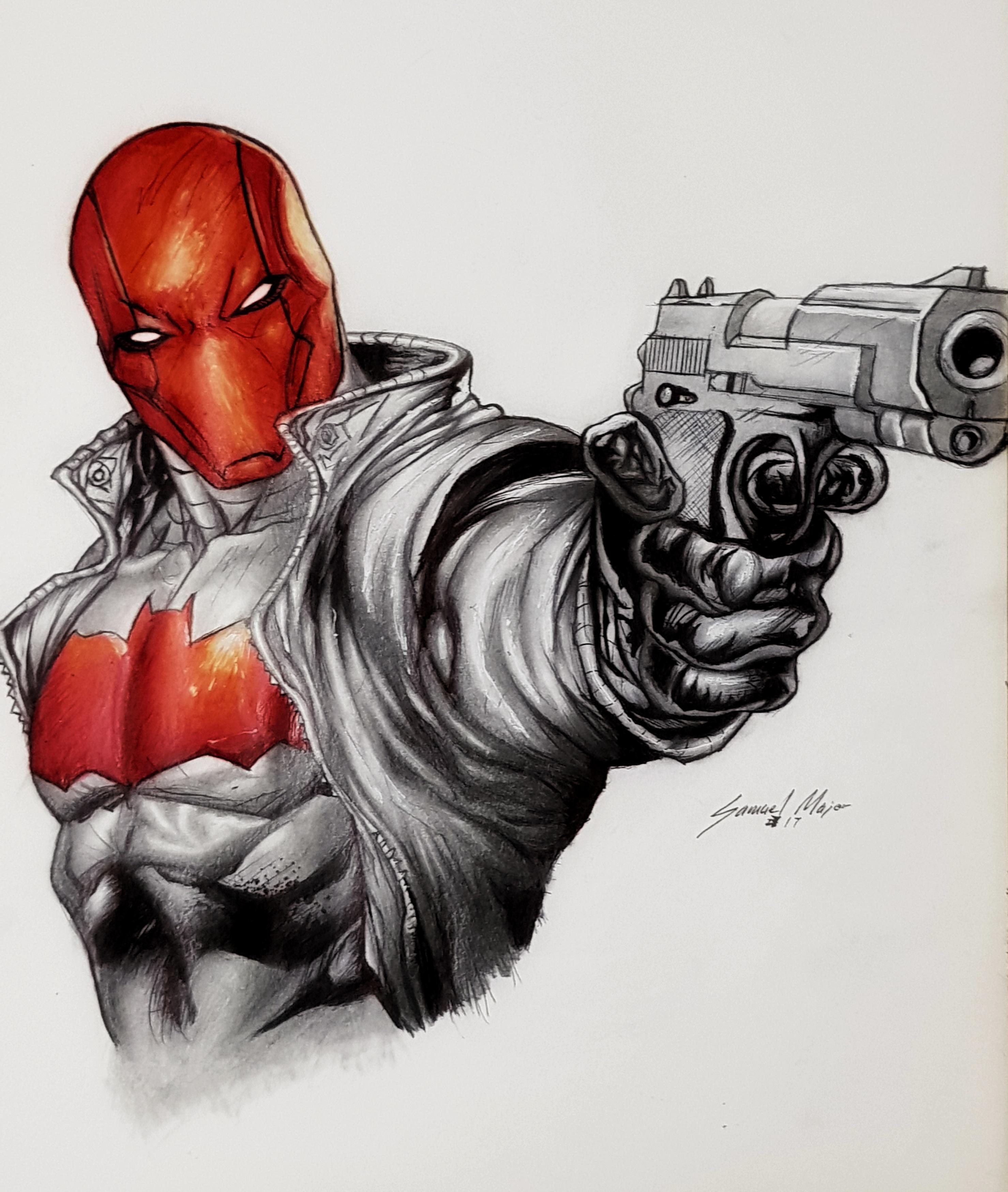 2957x3495 Red Hood Drawing - Hood Drawing
