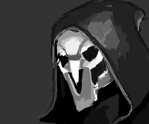 300x250 An Ominous Hooded, Masked Figure Drawing - Hooded Figure Drawing