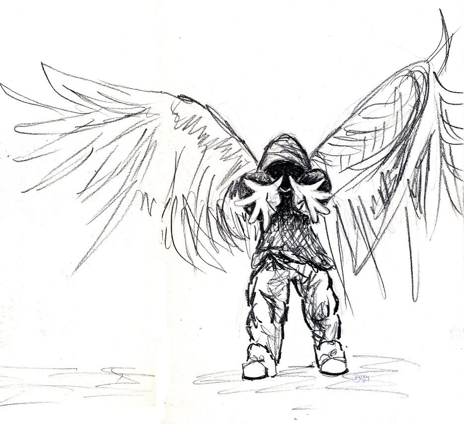 935x855 Hooded Male Angel Drawing Drawing Skill - Hooded Man Drawing