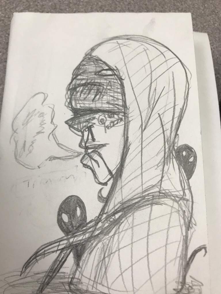 768x1024 hooded man mrcreepypasta amino - Hooded Man Drawing