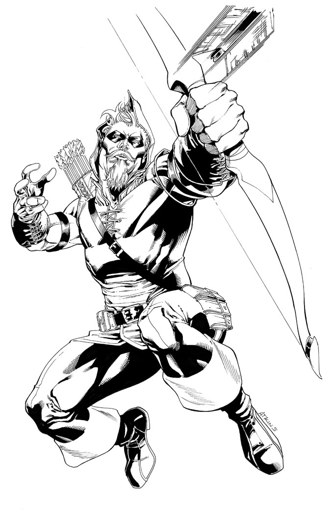 675x1049 Green Drawing Character For Free Download - Hooded Man Drawing