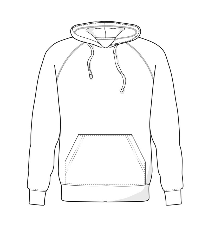 Hoodie Outline Sketch