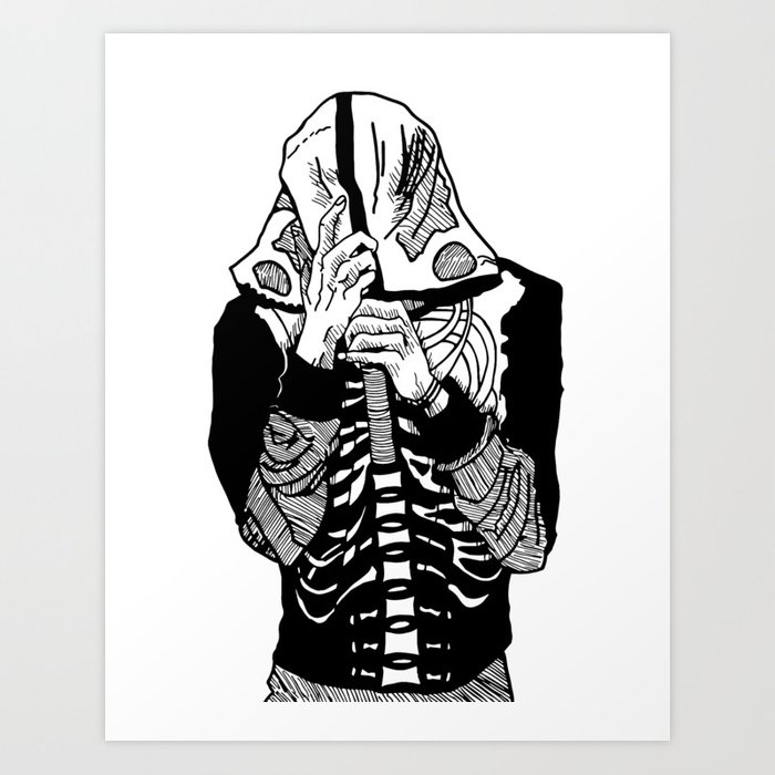 700x700 skeleton hoodie art print - Hoodie Drawing