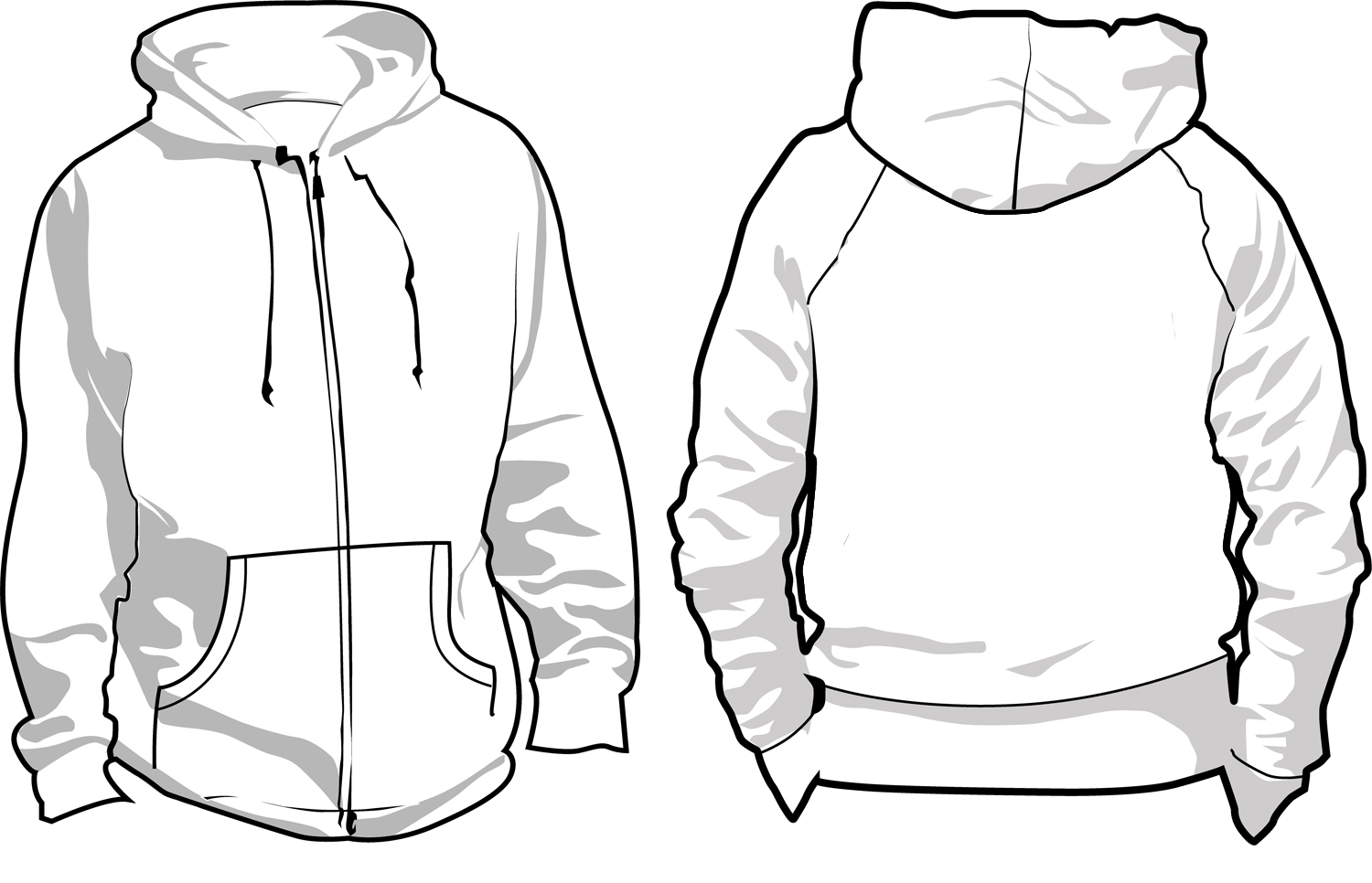 drawing of a hoodie