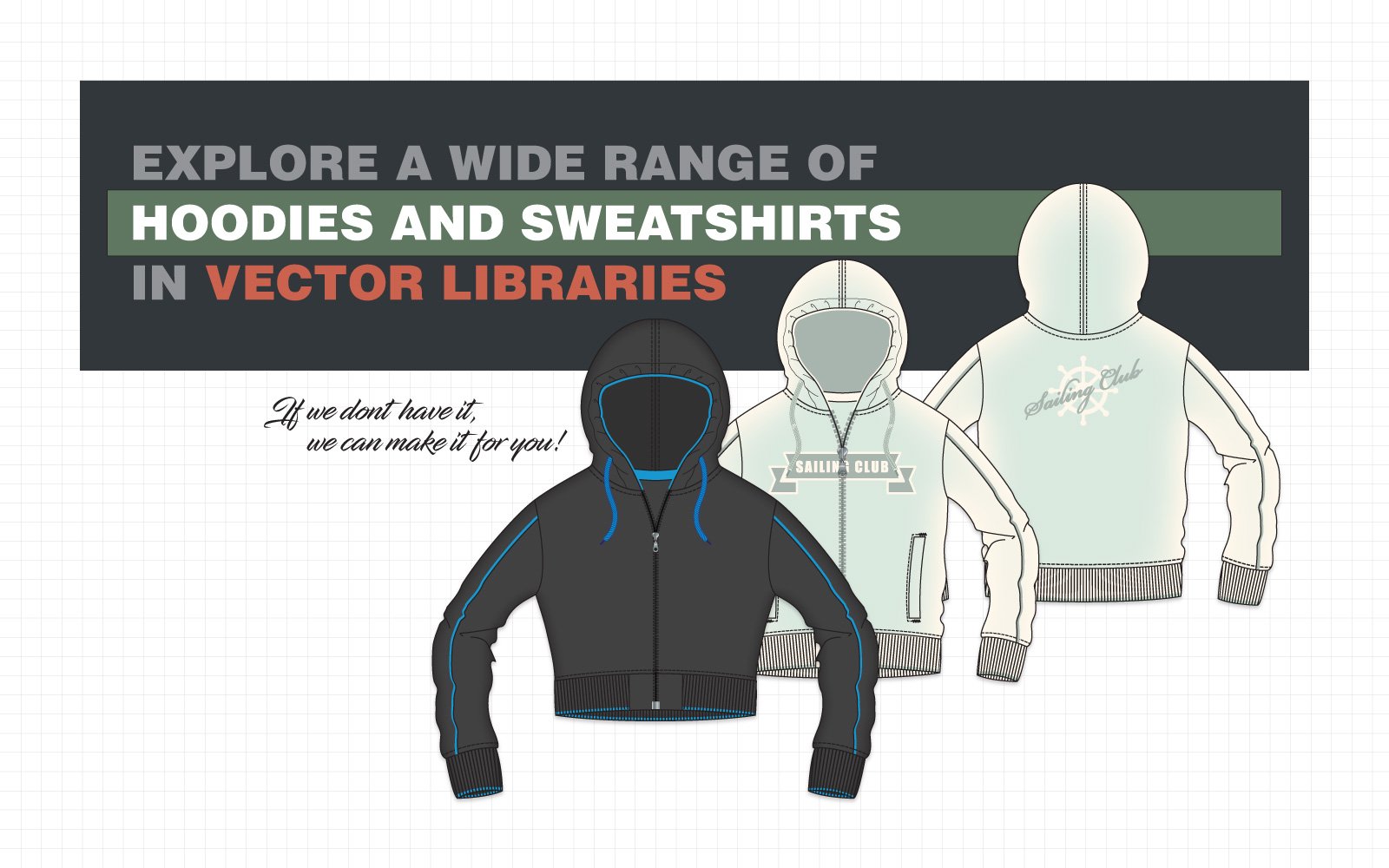 1600x1000 Hoodie Flat Drawing - Hoodie Flat Drawing