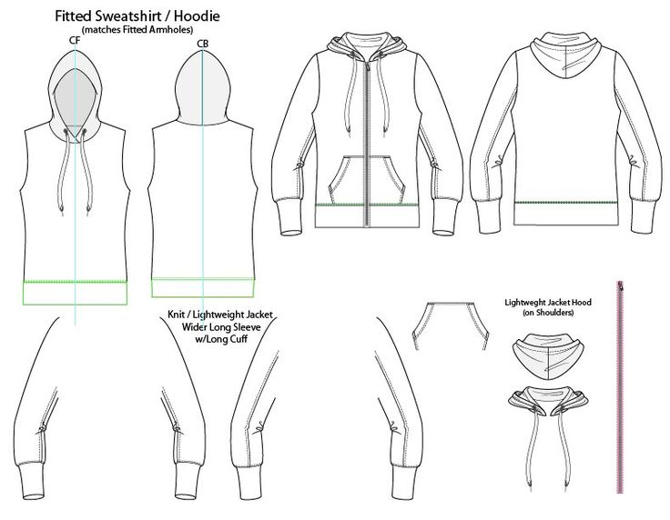 736x572 Hoodie Drawing Fashion Illustration For Free Download - Hoodie Flat Drawing
