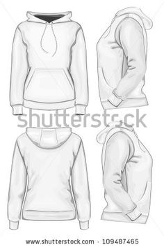 236x354 Hoodie Flat Drawing Fashion Design In Clothing Sketches - Hoodie Flat Drawing