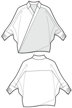 236x354 Hoodie Flat Sketch Pattene - Hoodie Flat Drawing