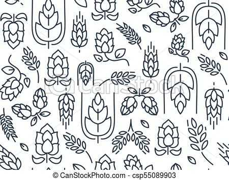 450x355 twigs hop seamless pattern twigs hop seamless pattern - Hop Drawing