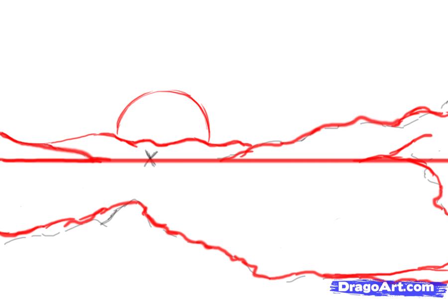 Как нарисовать горизонт