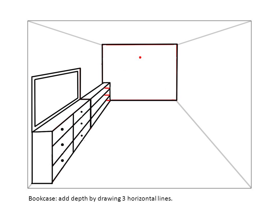 960x720 Drawing Furniture Using One Point Perspective - Horizontal Drawing