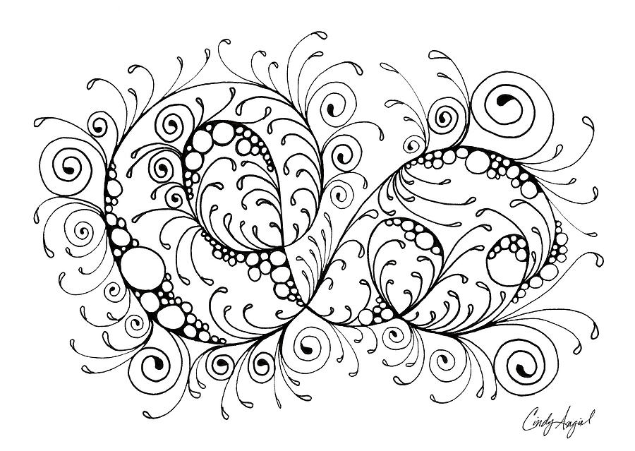 900x639 Swirl Haven - Horizontal Drawing