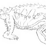 150x150 how to draw a komodo dragon horned lizard drawing - Horned Lizard Drawing