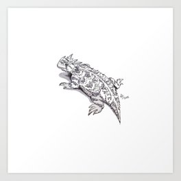 264x264 Toad Art Prints - Horned Toad Drawing