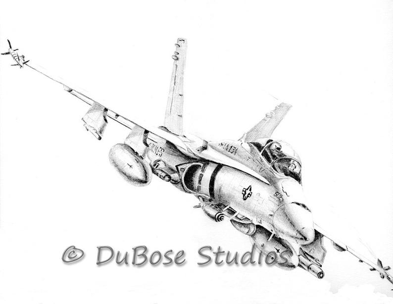 794x614 fa hornet drawing etsy - Hornet Drawing