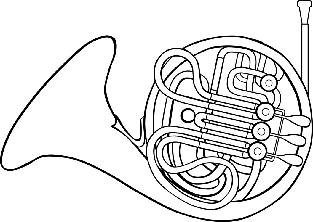 1056x750 french horns drawing brass instruments musical instruments cc0 - Horns Drawing