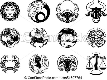 450x336 zodiac astrology horoscope star signs icon set zodiac astrology - Horoscope Drawings