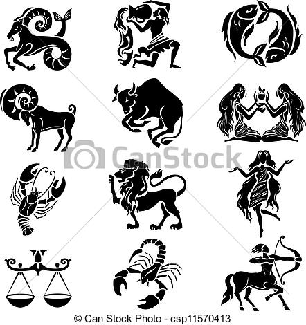 442x470 zodiac sign - Horoscope Drawings