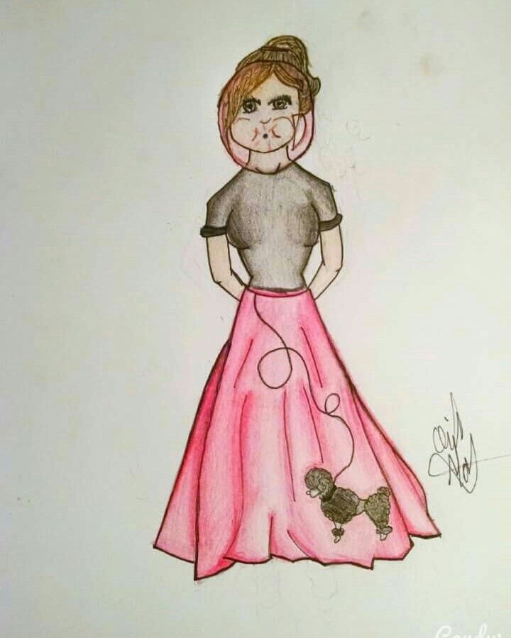 720x899 Horrible Drawing Of Girl In A Poodle Skirt My Drawings - Horrible Drawings
