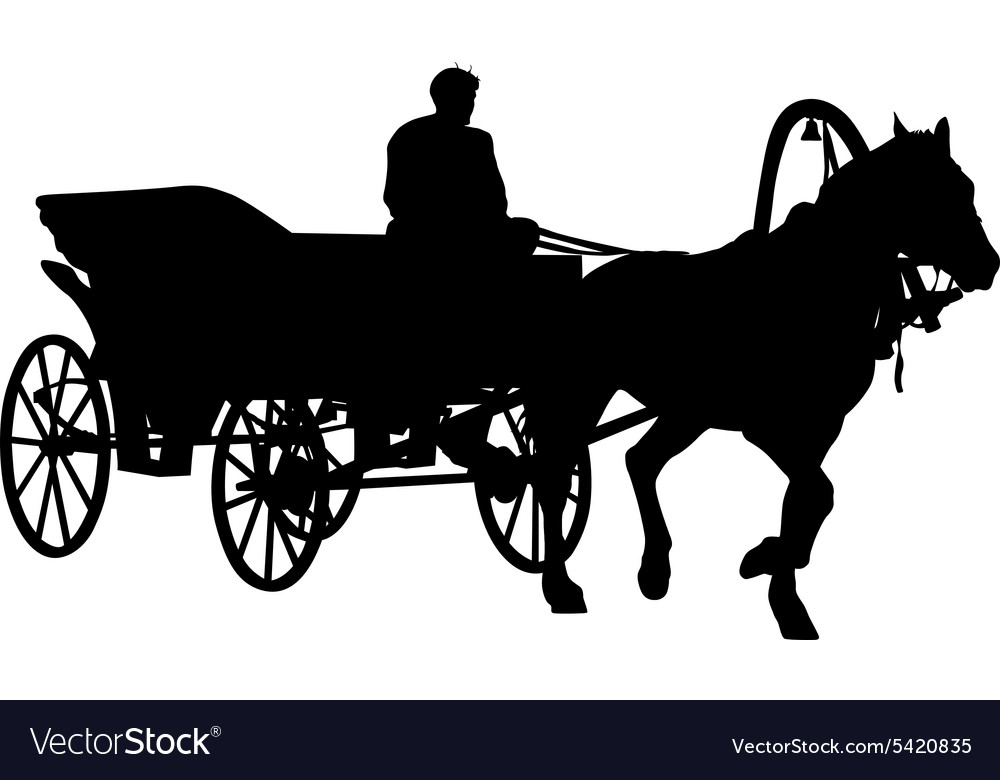 1000x780 Collection Of 'horse Drawn Carriage Silhouette' Download More - Horse And Buggy Drawing